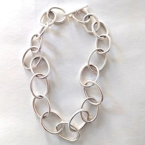 EUC- Pilgrim Statement Silver Plated Link Chain Necklace